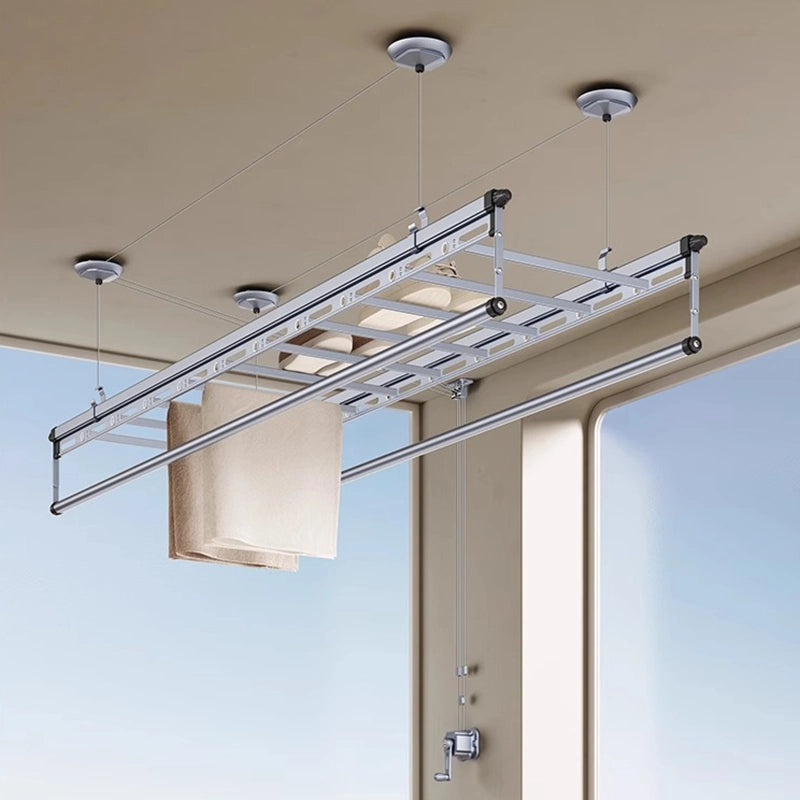 Square rod Manual winch clothes airer