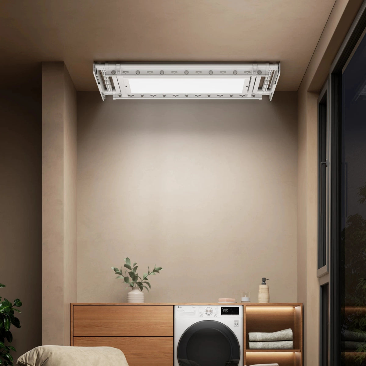 Étendoir à linge de plafond électrique V6