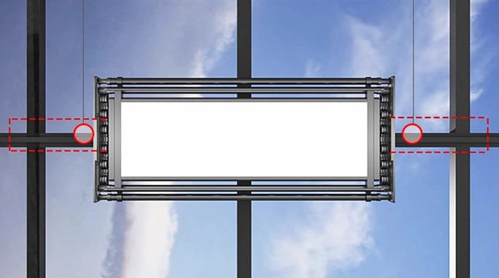 A Series short mount designed for installing electric clothes drying racks on a single cross beam, suitable for beams up to 8 cm wide.