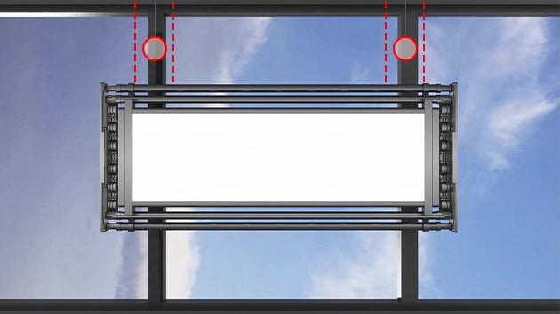 B Series custom mount designed for installing electric clothes drying racks across two or three beams, with beam spacing measurement requirement.