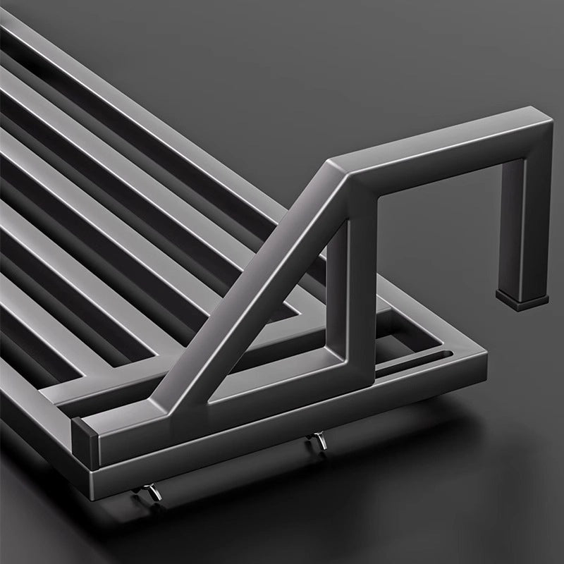 Close-up of steel frame structure of a drying rack, showcasing durable and anti-rust design.