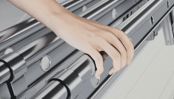 EaseRack Effortless glide retractable clothes drying rack with smooth push-and-pull functionality for easy operation and minimal effort.