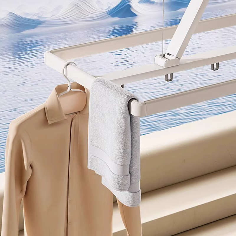 EaseRack X9 Mini with an open circular drying rod design, utilizing space efficiently with 360° all-around drying.