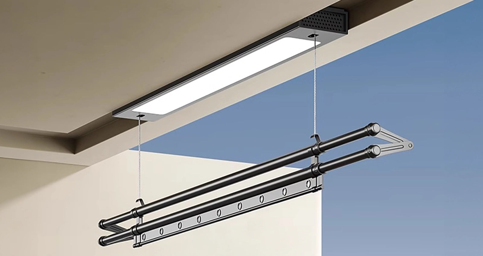 Easerack M2 Mini Smart Ceiling-Mounted Clothes Airer Installed Indoors