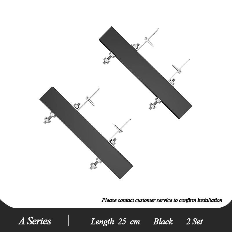 Easerack A Series Bracket 25 cm black mounting bars, set of 2, suitable for various installation needs