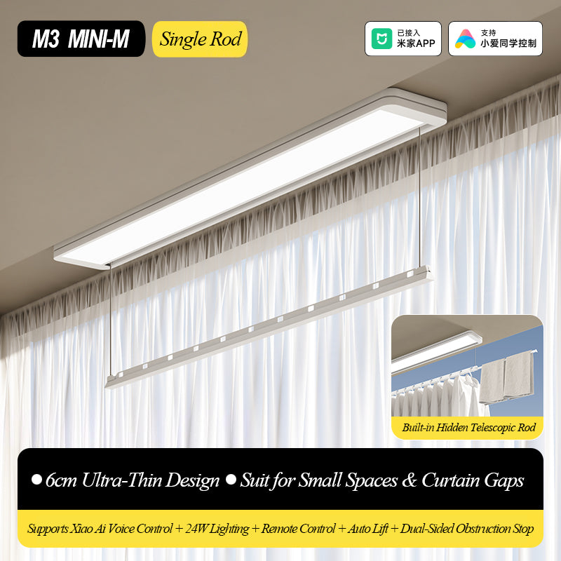 Easerack M3 Mini Smart App Control – Advanced electric drying rack with APP and AI voice integration for effortless laundry management.