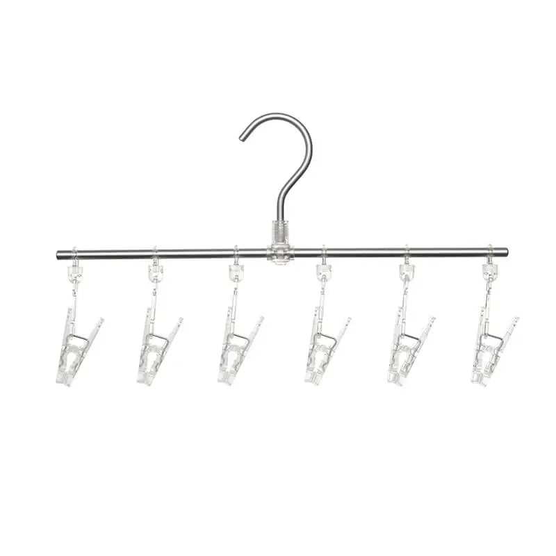 Séchoir à chaussettes en aluminium avec pinces