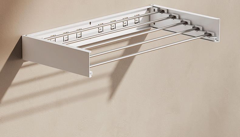 Wall-mounted drying rack showcasing large capacity storage design for modern homes