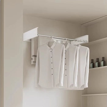 EaseRack Wall mounted drying rack installed beside balcony sink, ideal for compact laundry areas.