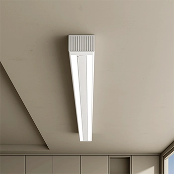 Easerack T10 electric clothes drying rack installed in living room ceiling, space-saving and seamless integration with home design.