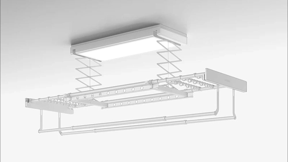 EaseRack V6-Q electric ceiling clothes airer with 24W full-screen LED lighting