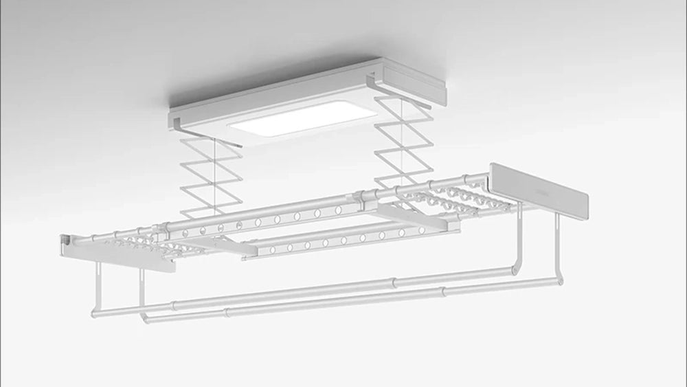 EaseRack V6-Z electric ceiling clothes airer with 18W large-screen LED lighting