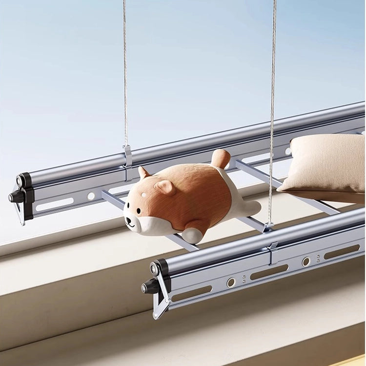 Square rod Manual winch clothes airer
