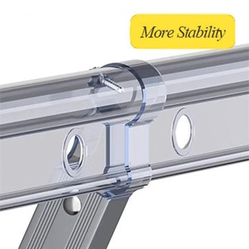 Close-up of pointed screws on an embedded retractable clothes drying rack