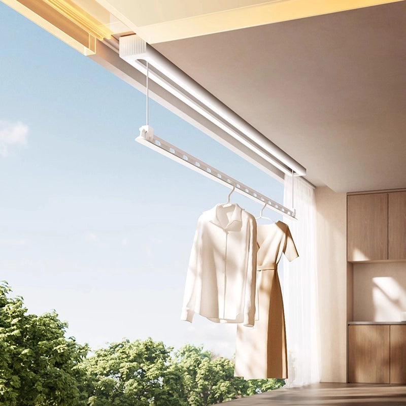 Easerack T10 ultra thin 8.4cm electric drying rack with flexible installation for balconies, walls, and rental-friendly spaces.