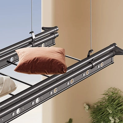 Multi-Rod Ceiling Clothes Airer crossbars for smaller laundry and additional drying space