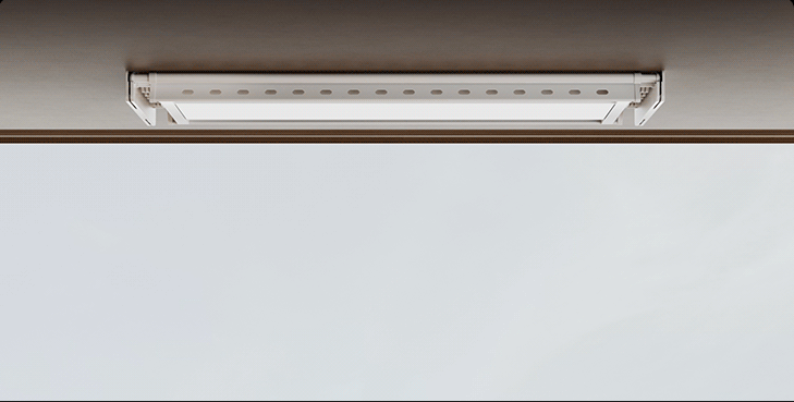 EaseRack V8 electric ceiling clothes airer in the 127 cm compact drying configuration
